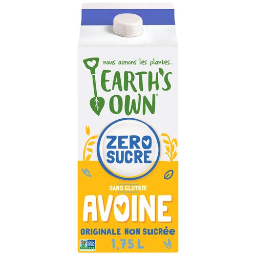 Earth's Own Boisson à l’avoine originale zéro sucre sans gluten 1.75 L