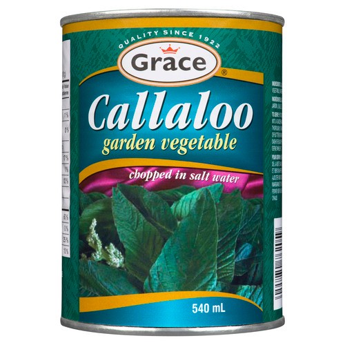 Grace Canned Vegetables Callaloo Chopped In Salted Water 540 ml