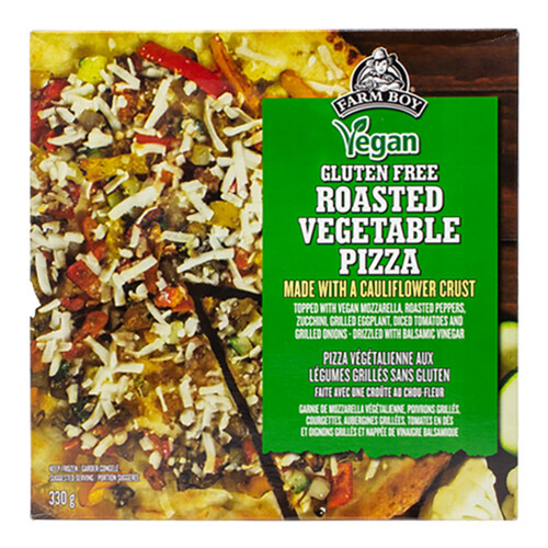 Farm Boy Vegan Frozen Cauliflower Crust Pizza Roasted Vegetable 330 g