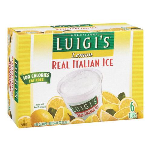 Luigi's Real Italian Ice Lemon 6 x 176 ml