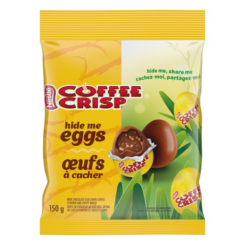 Coffee Crisp Milk Chocolate Eggs Hide Me 150 g