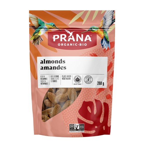 Prana Organic Raw Almonds 200 g
