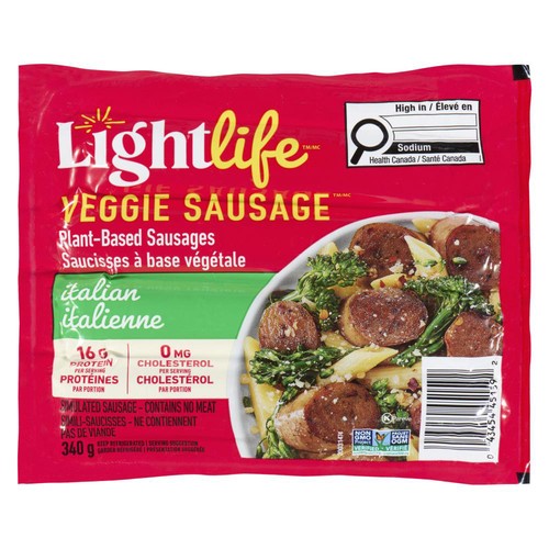 Lightlife Smart Plant Based Sausage Italian 340 g