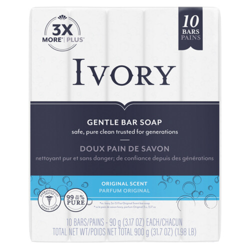 Ivory Bar Soap Original 10 x 90 g