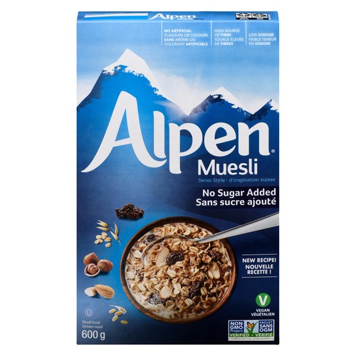 Alpen Muesli Cereal Swiss Style No Sugar Added 600 g