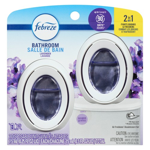 Febreze Bathroom Air Freshener Lavender 2 Pack 15 ml