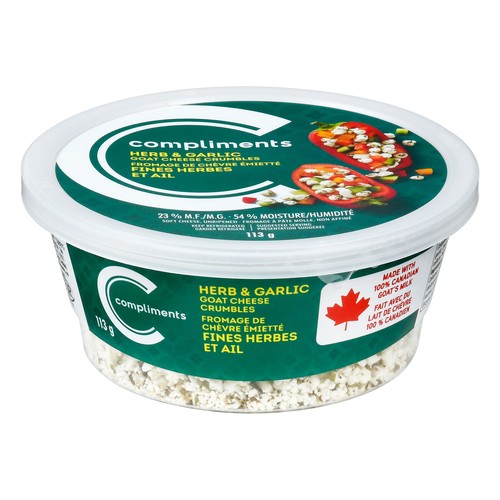 Compliments Crumbled Herb & Garlic Goat Cheese 113 g