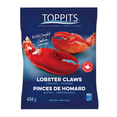 Toppits Frozen Arm in Shell Cooked Lobster Claw 454 g