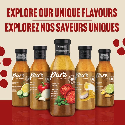 J.L. Kraft Pure Dressing & Marinade Sundried Tomato 355 ml
