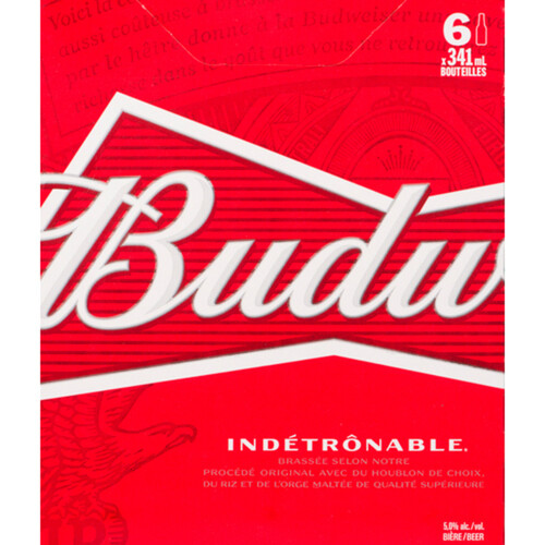 Budweiser Alcohol Beer 5% 6 x 341 ml