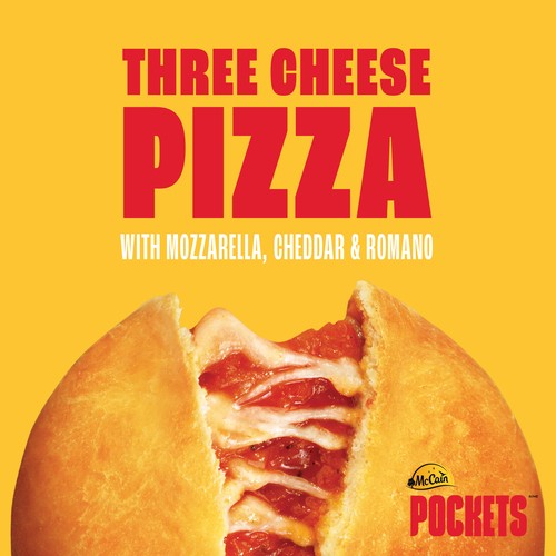 McCain Frozen Pizza Pockets Three Cheese 3 x 100 g