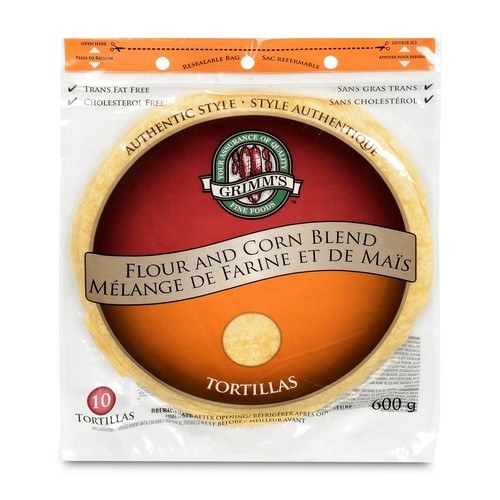 Grimm's Fine Foods Tortillas Flour And Corn 10-Inch 600 g