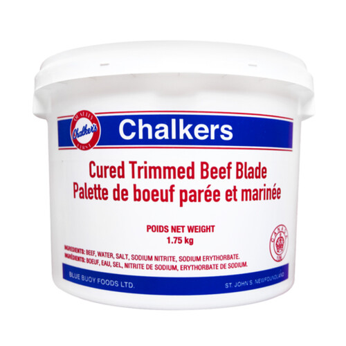 Chalkers Cured Trimmed Beef Blade Pail 1.75 kg