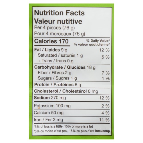 Sol Cuisine Plant Based Bites Spinach Chickpea 304 g (frozen)