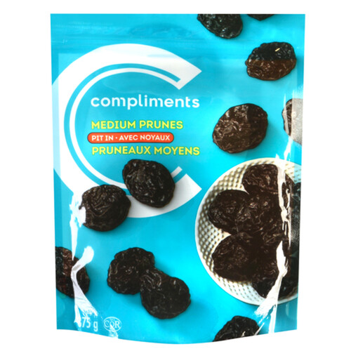 Compliments Medium Prunes Non Pitted 375 g