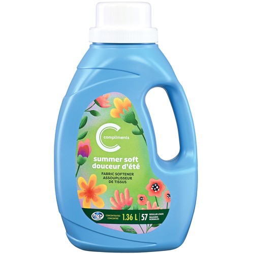 Compliments Liquid Fabric Softener Summer Soft 1.36 L