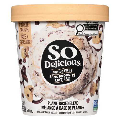 So Delicious Dairy-Free Coconut-Based Frozen Dessert Cookie Dough 500 ml