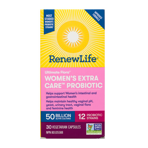 Renew Life Ultimate Flora Women's Extra Care Probiotic Nutritional Supplements 30 ea