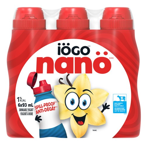 iÖGO nanö 1% Drinkable Yogurt Vanilla 6 x 93 ml