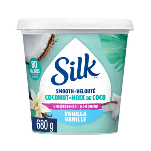 Silk Dairy-Free Plant Based Coconut Yogurt Unsweetened Vanilla 680 g