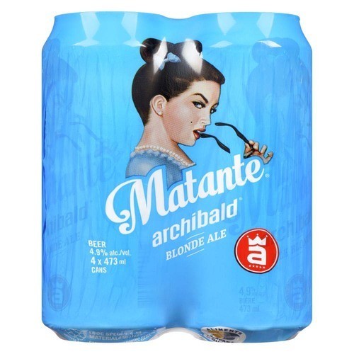 Archibald Matante Blonde Ale Beer 4.9% Alcohol 4 x 473 ml (cans)
