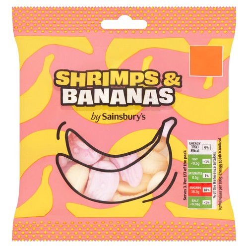 Sainsbury's Candy Shrimp & Banana Shaped 70 g