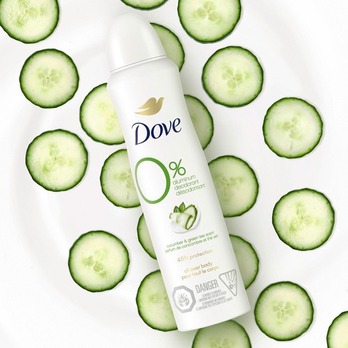 Dove 0% Aluminum Free Whole Body Deodorant With 1/4 Moisturizers Dry Spray 113 g