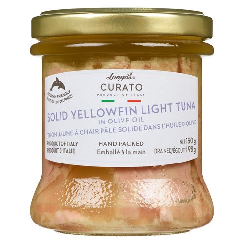 Longo's Curato Solid Yellowfin Light Tuna In Olive Oil 150 g