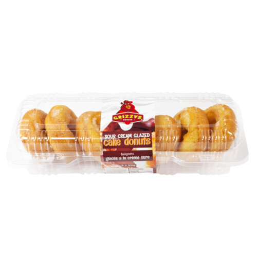 Grizzys Cake Donut Sour Cream Glazed 6 x 50 g (frozen)