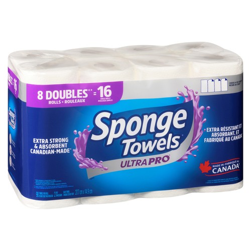 Sponge Towels Paper Towel Ultra Pro 2-Ply 8 Double Rolls x 98 Sheets