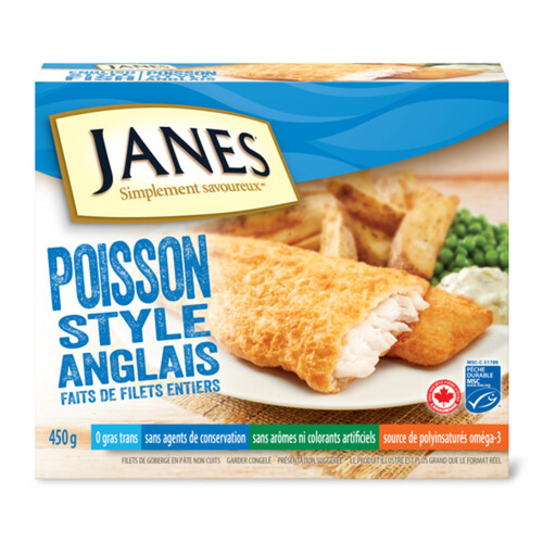 Jane's Frozen English Style Fish 450 g