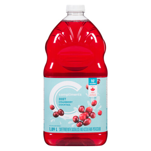 Compliments Diet Juice Cocktail Cranberry 1.89 L