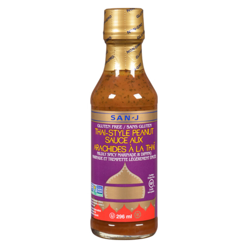 SanJ GlutenFree Peanut Sauce Thai Style 296 ml Voilà Online