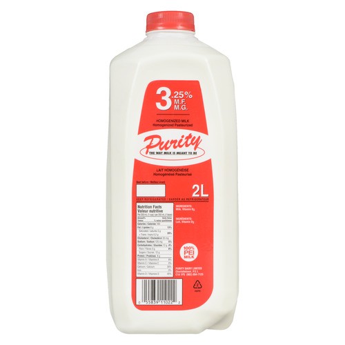 Purity 3.25% Milk Homogenized 2 L