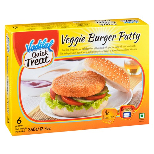Vadilal Frozen Veggie Burger Patty 360 g