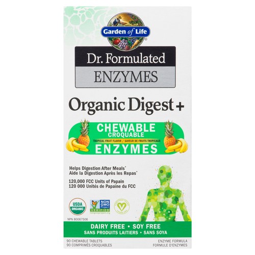Garden of Life Organic Digest+ Enzyme Chewable Tablets 90 Count