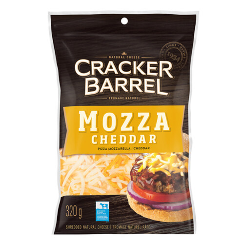 Cracker Barrel Shredded Cheese Mozzarella Cheddar 320 g