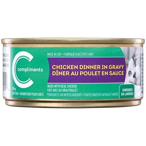 Compliments Wet Cat Food Shredded Chicken In Gravy 156 g
