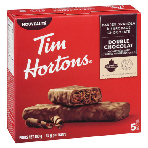 Tim Hortons Granola Bar Double Chocolate Natural Flavour 5 x 32 g