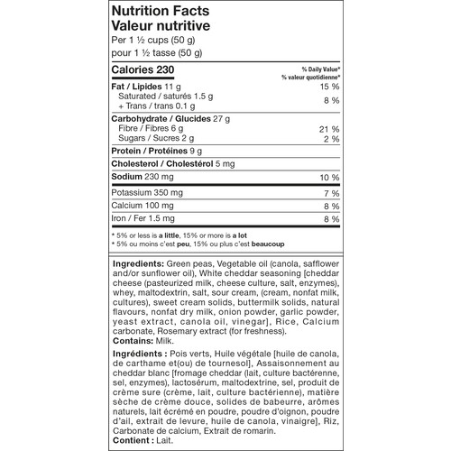 Harvest Snaps Green Pea Crisps White Cheddar 85 g