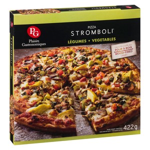 Plaisirs Gastronomiques Stromboli Pizza croûte mince cuite sur pierre aux légumes congelée 422 g