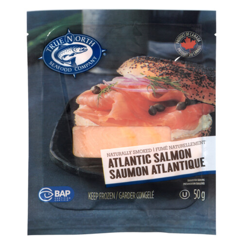 True North Seafood Frozen Atlantic Salmon Naturally Smoked 50 g