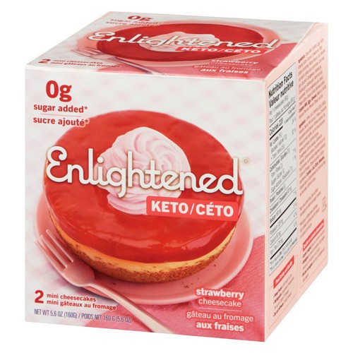 Enlightened Keto Mini Cheesecakes Strawberry 2 EA (frozen)