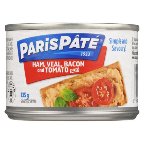 Paris Paté Meat Spread Tomato Veal Ham & Bacon 135 g