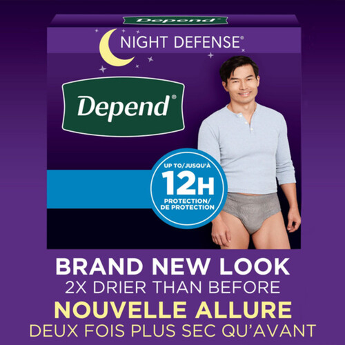 Depend Night Defense  Incontinence Underwear Men Overnight S/M 16 Count