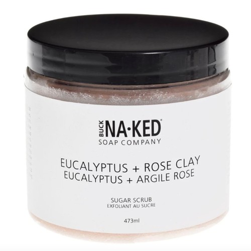 Buck Naked Soap Company Eucalyptus & Rose Clay Sugar Scrub 473 ml