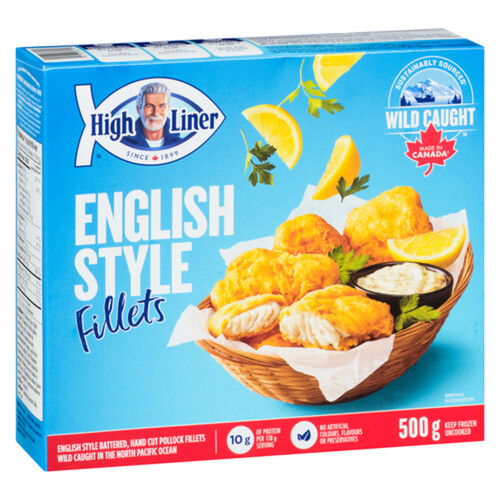 High Liner Family Favourites Frozen Fillets English Style Battered 500 g