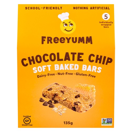 FreeYumm Soft Baked Bars Chocolate Chip 135 g