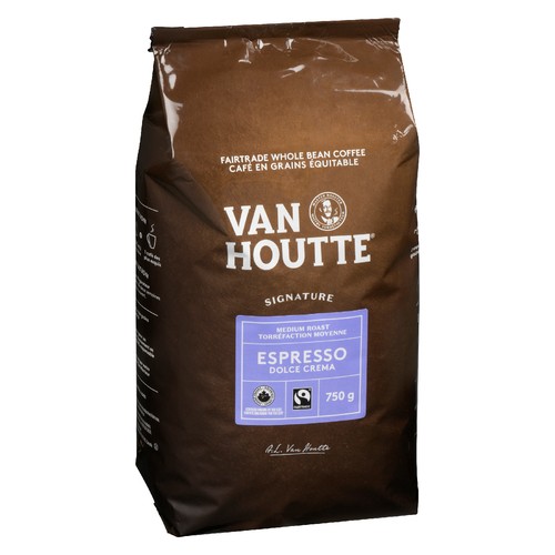 Van Houtte Whole Beans Coffee Espresso Dolce Crema Medium Roast 750 g
