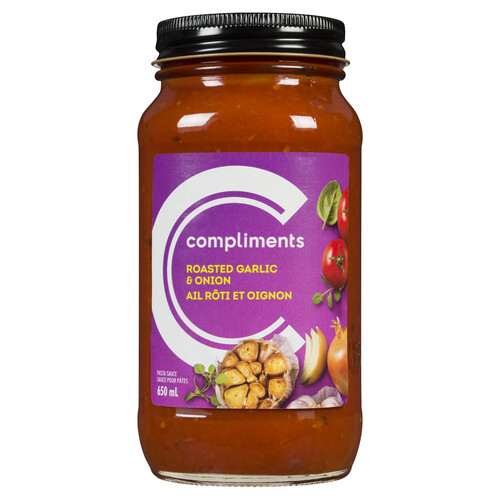 Compliments Pasta Sauce Roasted Garlic and Onion 650 ml 